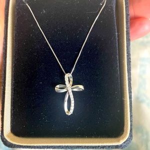 Diamond cross necklace